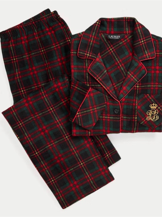 Ralph Lauren Other - Ralph Lauren Red & Green Plaid fleece Pajama Set